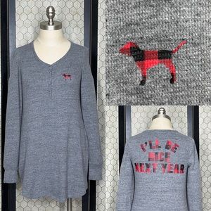 PINK Victoria’s Secret “I’ll Be Nice Next Year” Sleep-shirt